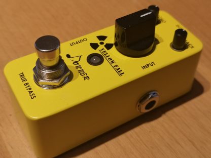 Donner Yellow Fall Reverb effects pedal right side view