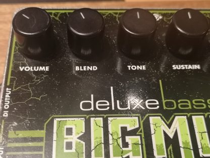 electro-harmonix Deluxe Bass Big Muff Pi effects pedal controls left side