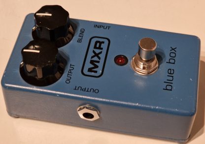 MXR Blue Blox fuzz octave effects pedal left side