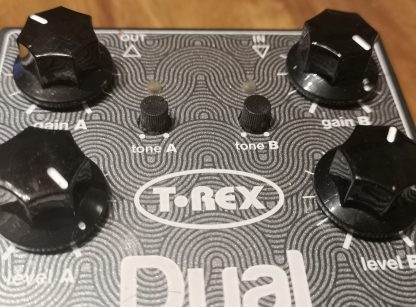 T-Rex Dual Drive overdrive effects pedal controls