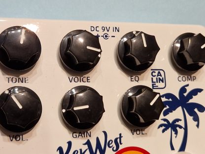 Caline Key West Overdrive and Compressor effects pedal controls