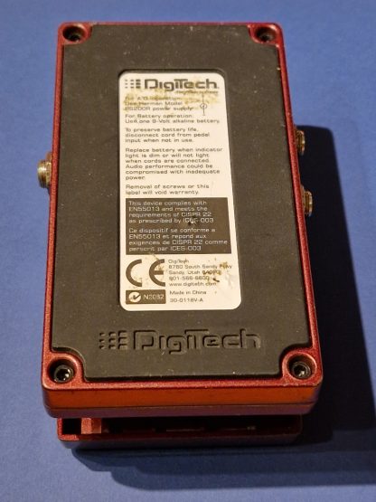 DigiTech Bass Driver Bass Overdrive/Distortion effects pedal bottom side