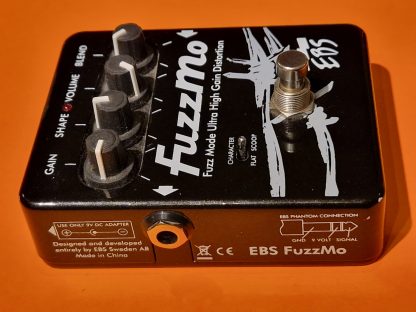 EBS Fuzzmo bass fuzz/distortion effects pedal left side