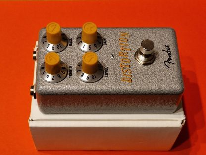 Fender Hammertone Distortion effects pedal on the box