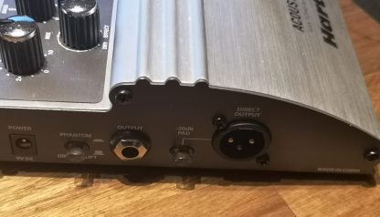 Hartke Acoustic Attack bass preamp pedal left side