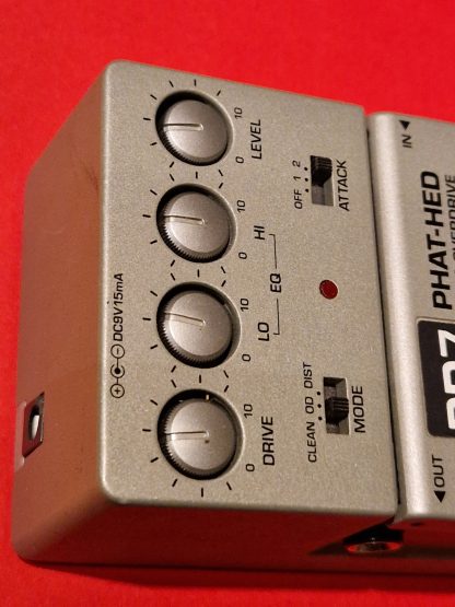 Ibanez PD7 Phat-Hed Bass Overdrive effects pedal controls (locked in)