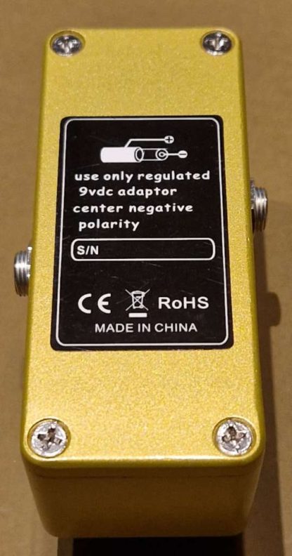 Mosky Audio Golden Horse overdrive effects pedal bottom side
