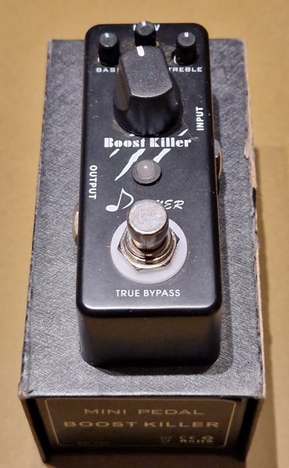 Donner Boost Killer boost pedal on the box