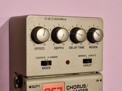 Ibanez CF7 Chorus/Flanger effects pedal controls