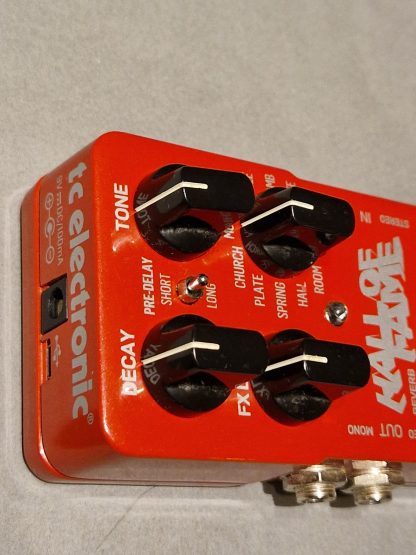 tc electronic Hall of Fame Reverb effects pedal top side