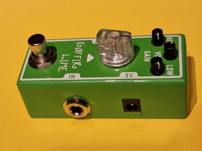 tone city Kaffir Lime overdrive effects pedal right side