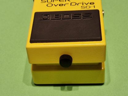BOSS SD-1 Super OverDrive effects pedal front side