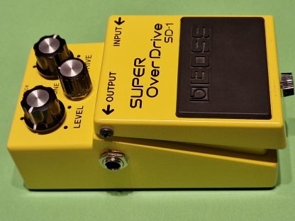 BOSS SD-1 Super OverDrive effects pedal left side