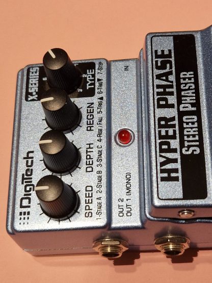 DigiTech Hyper Phase Stereo Phaser effects pedal controls