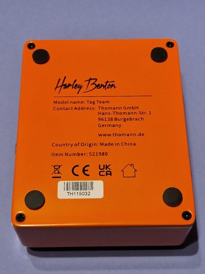 Harley Benton Tag Team double overdrive effects pedal bottom side