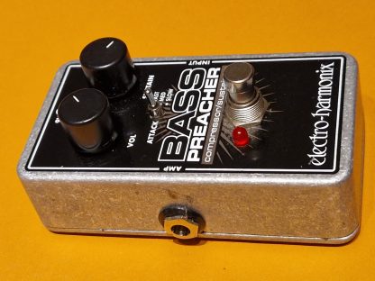 electro-harmonix Bass Preacher compressor/sustainer effects pedal left side